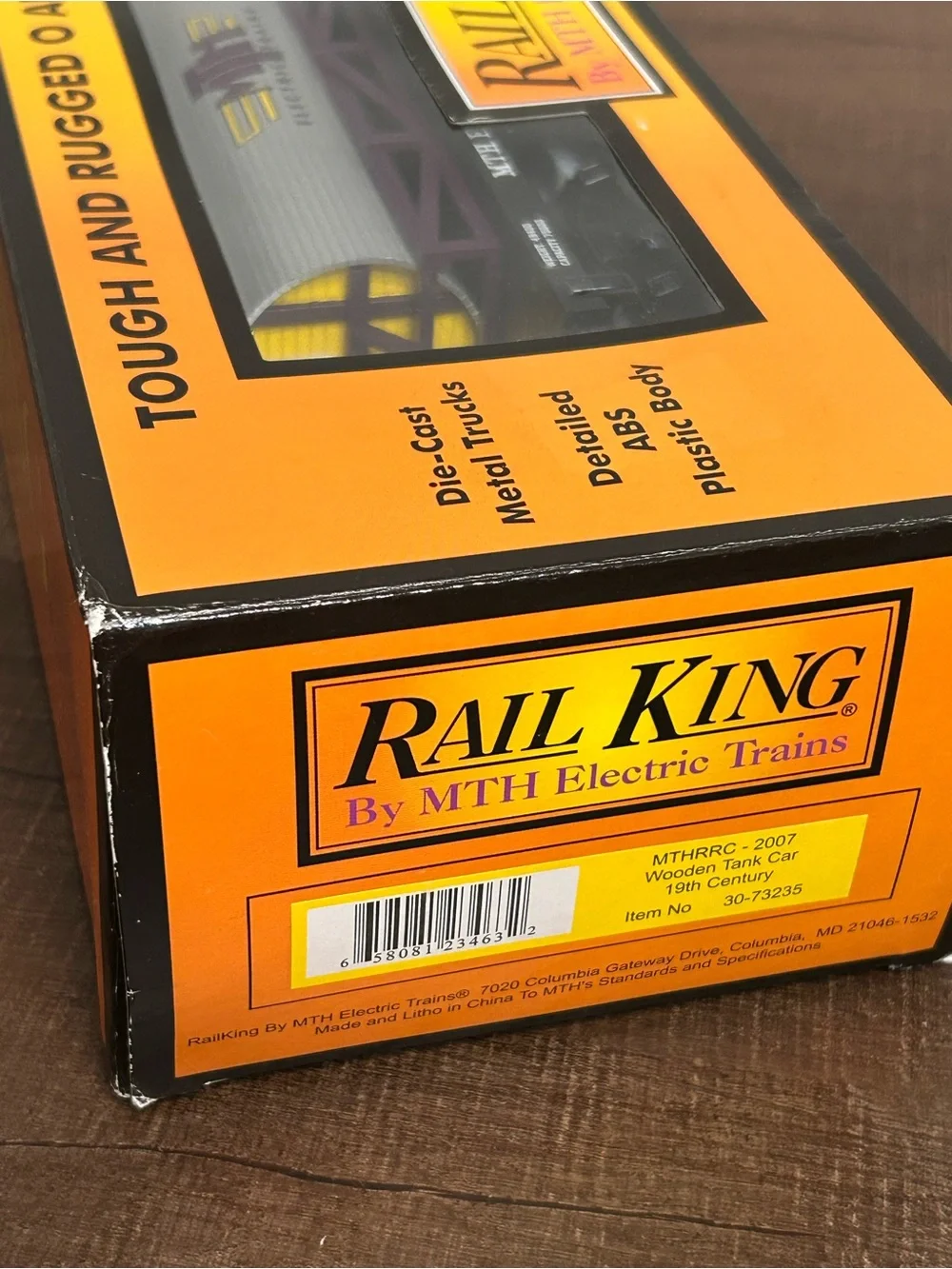 Rail King MTHRRC 2007 Wooden Tank Car 19th CENTURY 30-73235 Train Open Box